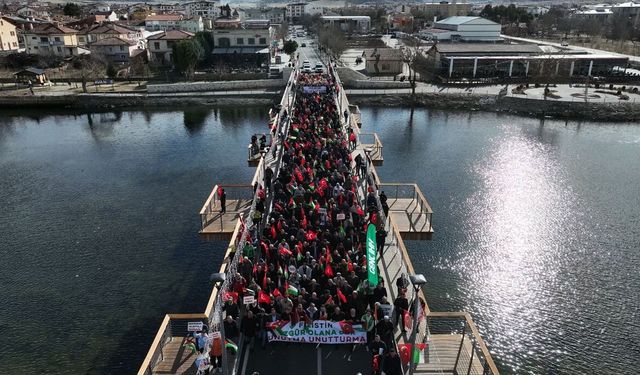 Avanos’ta Gazze'ye destek yürüyüşü düzenlendi