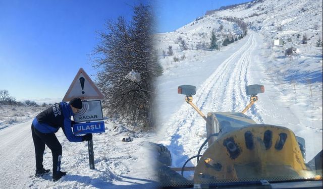 Ürgüp’te karın ardından yoğun mesai