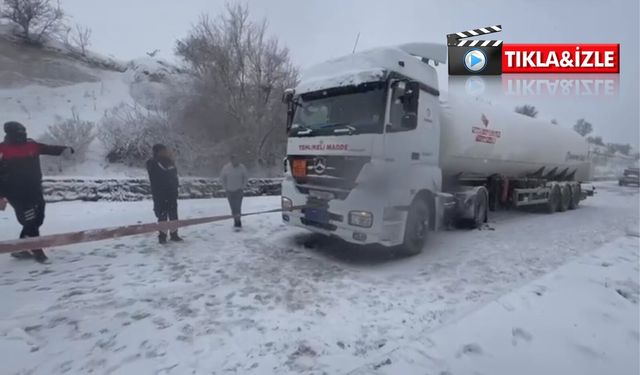 Ürgüp’te tır kurtarma operasyonu