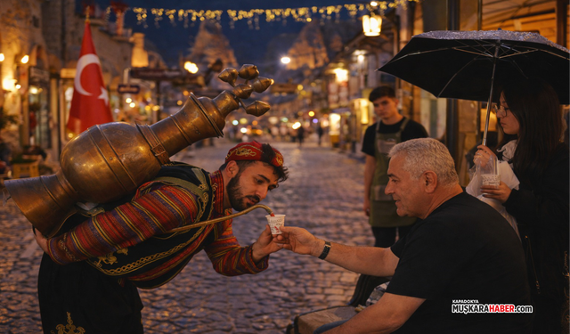 Göreme’de ilk teravih sonrası Osmanlı geleneği sokaklara yansıdı
