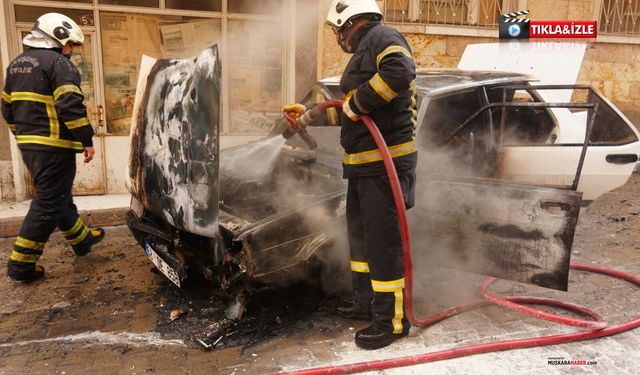 Nevşehir’de korku dolu anlar: Otomobil küle döndü