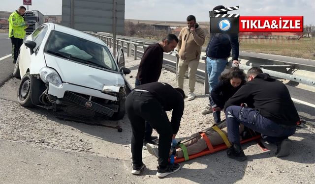 Nevşehir yolunda feci kaza! 22 yaşındaki sürücü yaralandı