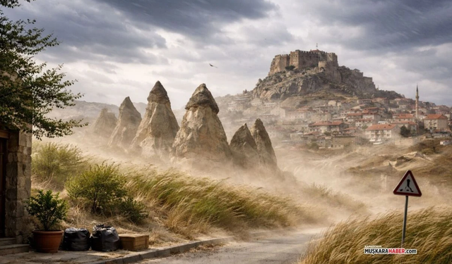 Nevşehir’de fırtına: Rüzgar saatte 80 kilometreye çıkabilir