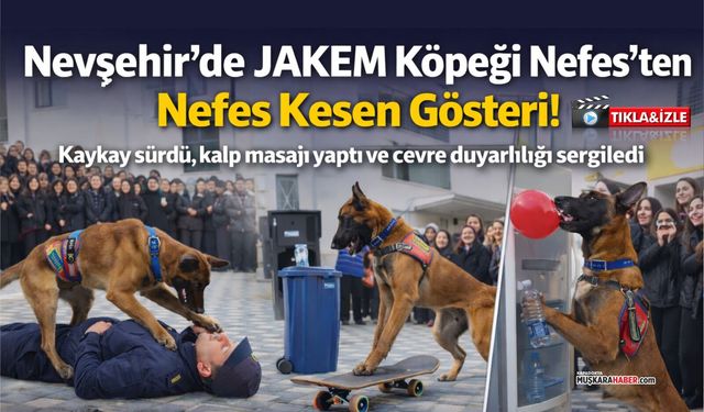 İtaat köpeği Nefes'ten öğrencilere nefes kesen gösteri