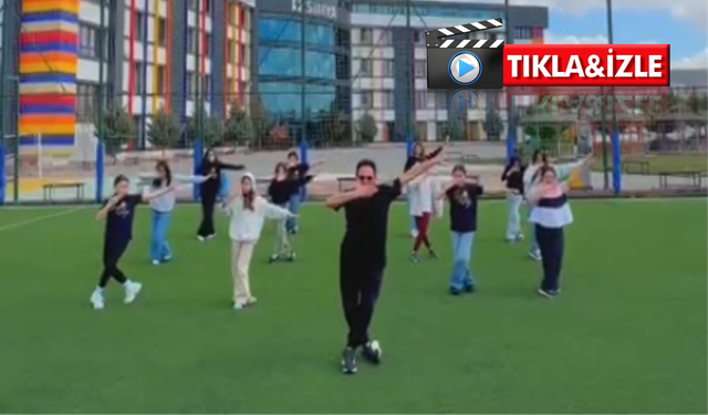 Nevşehir Simya Koleji de akıma uydu: Öğrencilerden Kartal Dansı