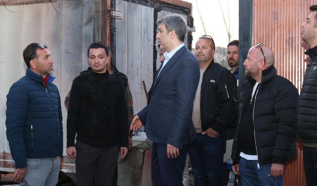 Alan Başkanı Aslanbay’dan yangın sonrası ziyaret