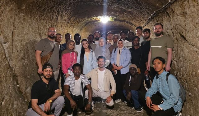 Derinkuyu Yeraltı Şehri uluslararası öğrencileri ağırladı