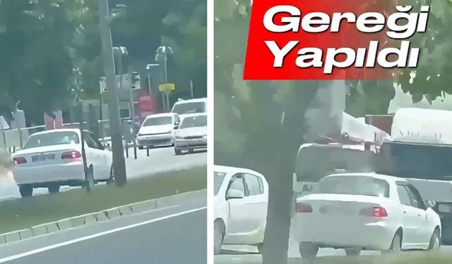 Kural ihlali pahalıya patladı! Ters giden sürücüye ceza