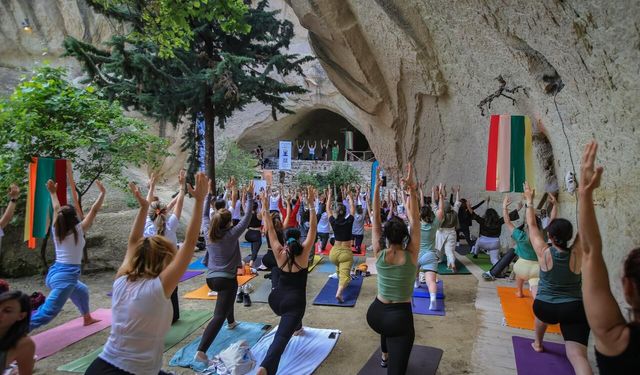 Kapadokya'nın ilk yoga festivali tamamlandı