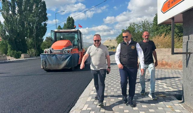 Avanos - Çavuşin yolunda asfalt çalışması sürüyor