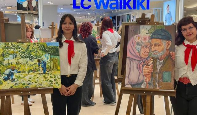 Güzel Sanatlar Lisesi öğrencilerinden aile temalı resim sergisi