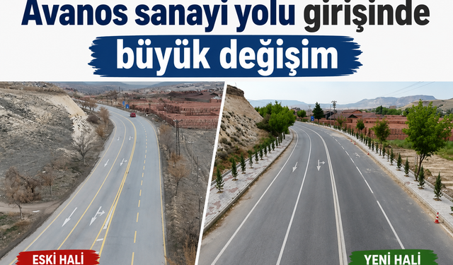 Avanos sanayi yolu girişi modern görünüme kavuştu