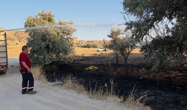 Çavuşin’de yangın paniği! Köy halkı seferber oldu