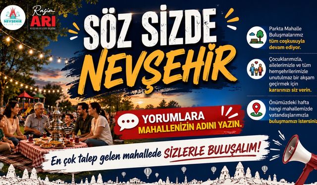 En çok yorum alan mahalleye belediye geliyor: "Söz sizde Nevşehir"