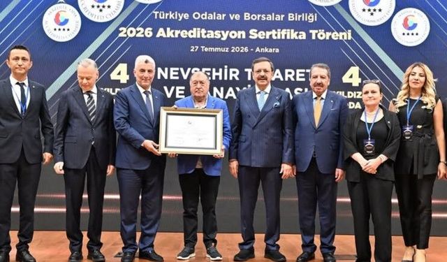 Nevşehir iş dünyasına gurur: NTSO sertifikasını Bakan Bolat’tan aldı