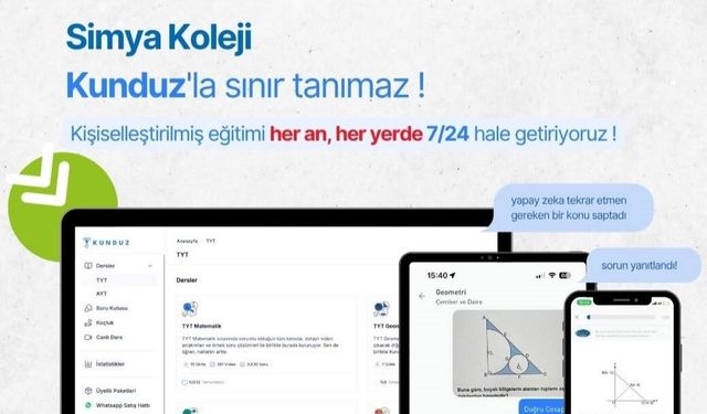 Simya Koleji’nden öğrencilerine büyük eğitim desteği! Kunduz ücretsiz olacak