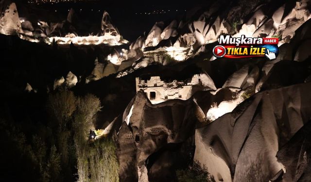 Kapadokya’nın gecesi değişti! 4 noktada ışık şöleni başladı