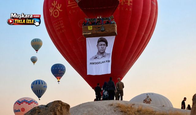 Kapadokya’da 15 Temmuz şehitlerinin fotoğrafları gökyüzüne yükseldi