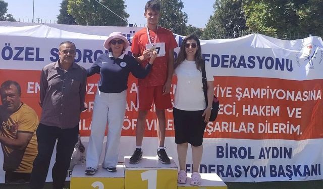 Özel sporcu Arda Çetin engelleri aştı, Türkiye şampiyonu oldu