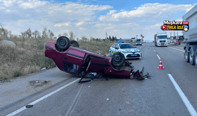 Nevşehir yolunda korkutan kaza! Otomobil takla attı: 2 yaralı