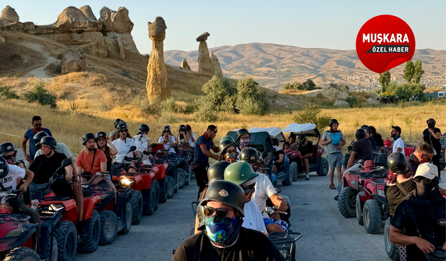 Kapadokya’da ATV turları doldu taştı! Yoğunluk dikkat çekti