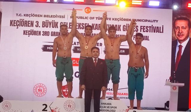 1500 sporcu arasından zirveye çıktı: Nevşehir’in ilk başpehlivanı oldu