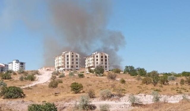 Nar–Gülşehir yolu yakınında arazi yangını