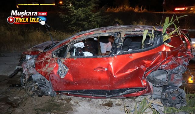 Nevşehir'de korkutan kaza: Otomobil takla attı 4 kişi yaralandı