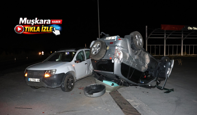 Takla attı, savrulup otomobile çarptı! Kazada dikkat çeken detay