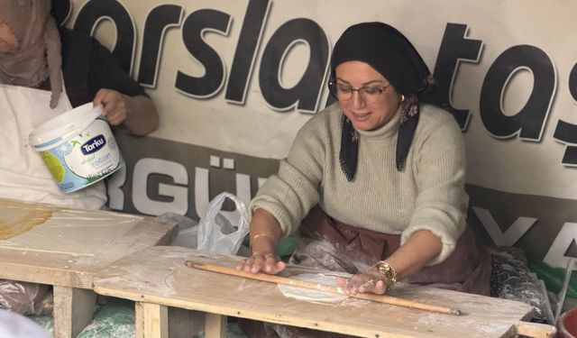 Milletvekili Filiz Kılıç, Çat’ta hamur tezgahına geçti!
