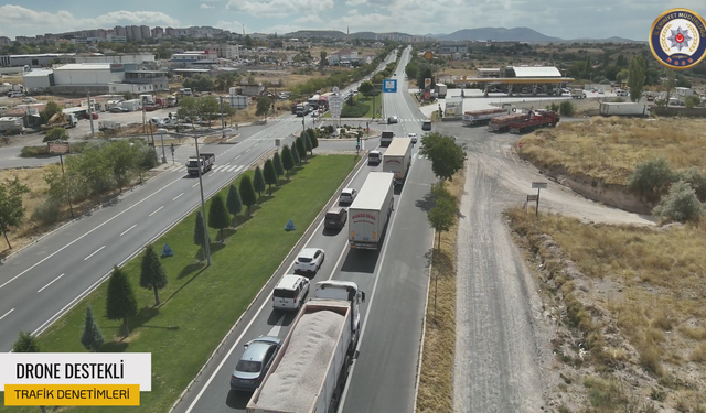 Nevşehir’de trafik havadan da takip ediliyor!