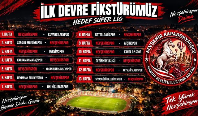 Nevşehir Spor’un ilk rakibi belli oldu