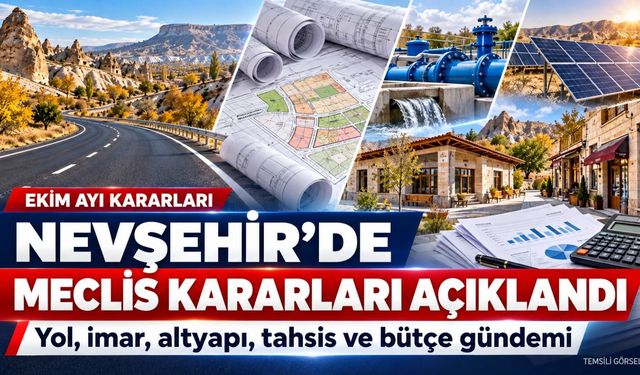 Nevşehir’de meclis kararları açıklandı: Yol, imar ve altyapı gündemi