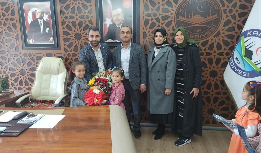 İlkokul öğrencilerinden Başkan Güneş’e ziyaret