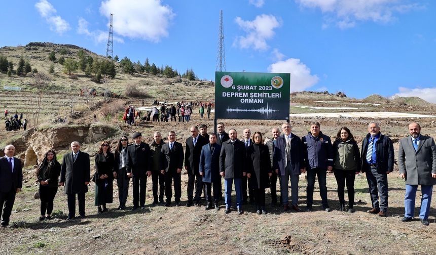 Deprem Şehitleri Ormanı kuruldu