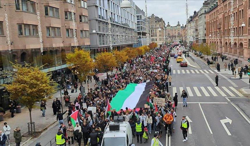 Avrupa'da Filistin'e destek gösterileri devam ediyor