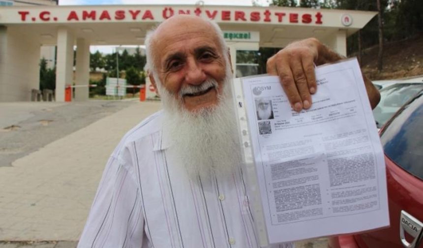 82 yaşındaki Yaşar dede 4’üncü defa DGS’ye girdi