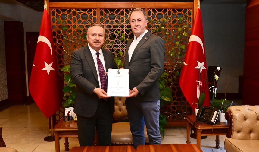 AJWA Otelleri Genel Müdürü Türk’ten Vali Fidan’a ziyaret