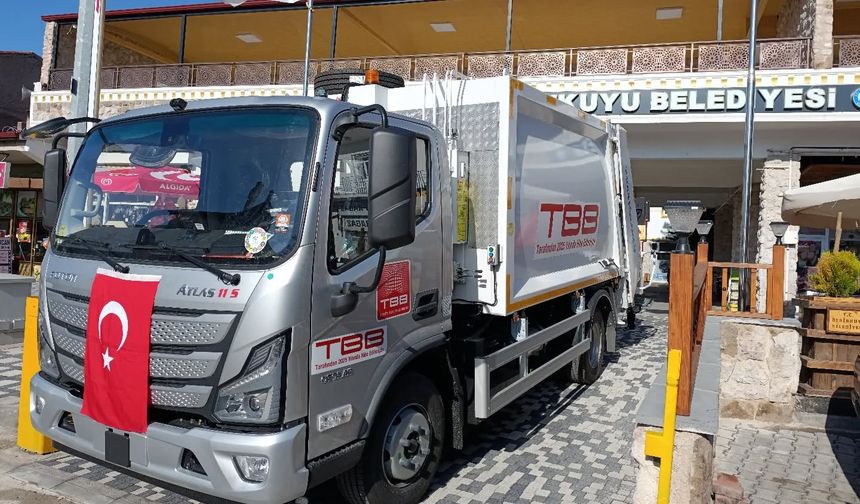 TBB'den Derinkuyu’ya hibe çöp kamyonu