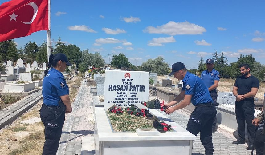 Şehit Polis Hasan Patır, kabri başında anıldı