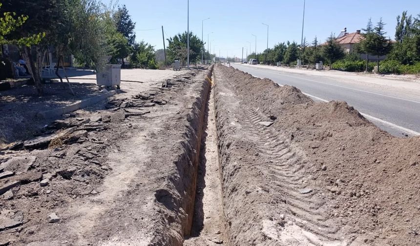 Derinkuyu’da doğalgaz çalışması devam ediyor