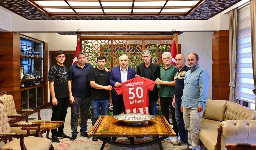 Özlüce50 Spor Kulübü’nden Vali Fidan’a ziyaret