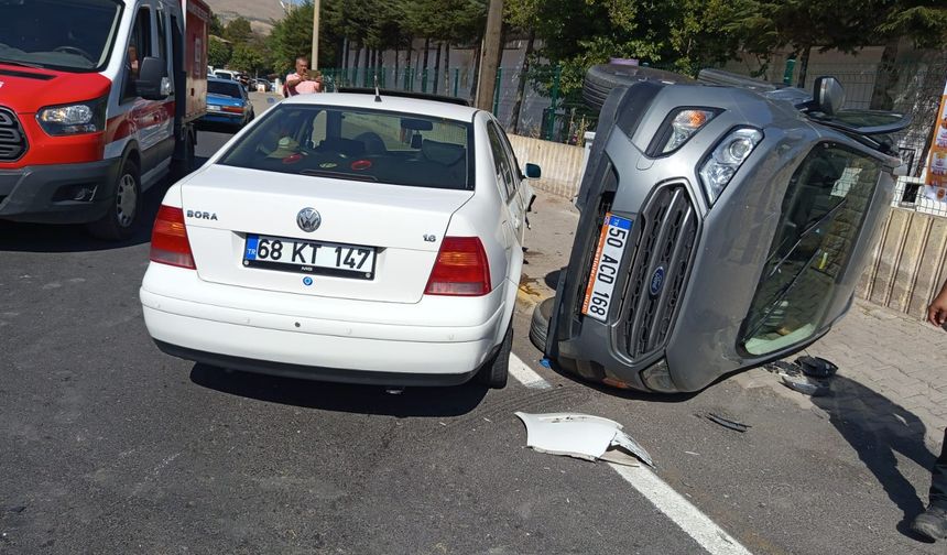 Avanos’ta iki araç çarpıştı: 1 yaralı