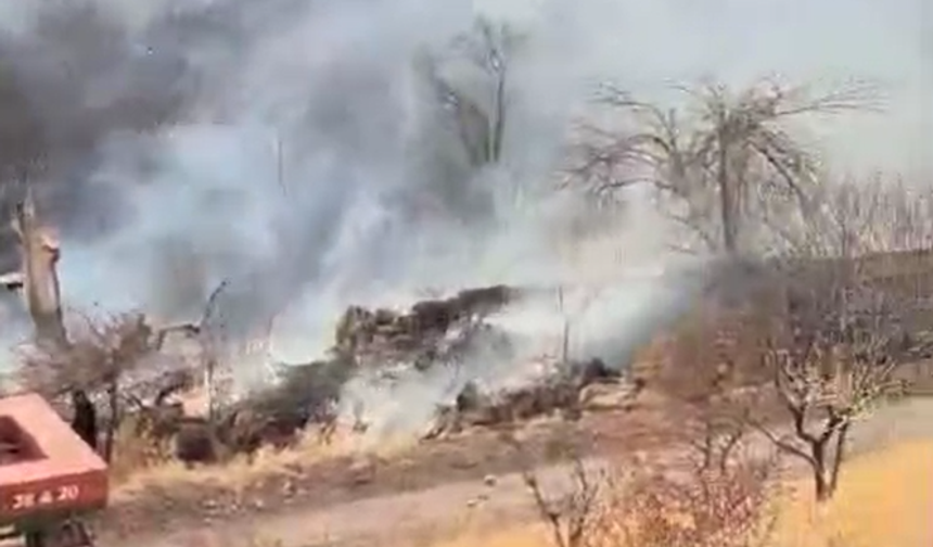 Mangal ateşi Ürgüp’te yangına neden oldu (video)