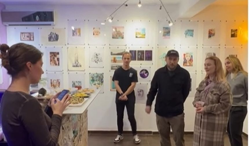 Karadağ’da NEVÜ’nün sanat eserleri sergilendi