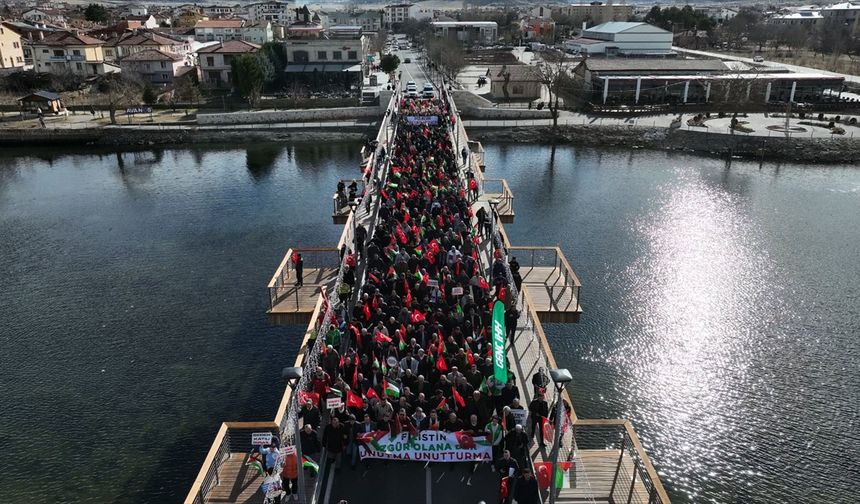 Avanos’ta Gazze'ye destek yürüyüşü düzenlendi