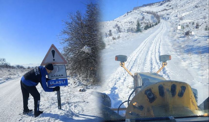 Ürgüp’te karın ardından yoğun mesai