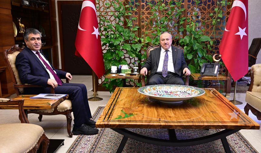 Rektör Aktekin Vali Fidan’ı makamında ziyaret etti