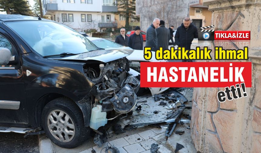 Nevşehir’de buzlu camla yola çıktı, kazaya neden oldu: 2 Yaralı