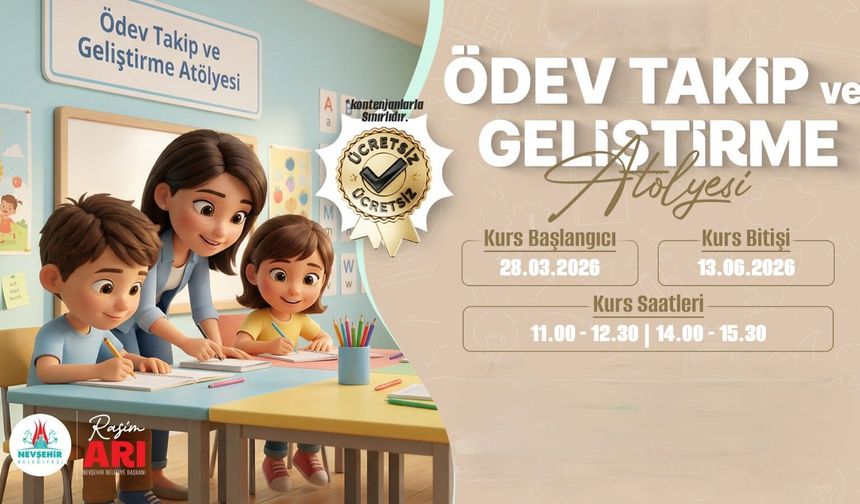 Nevşehir Belediyesi duyurdu: Çocuklar için ödev takip atölyesi açılıyor